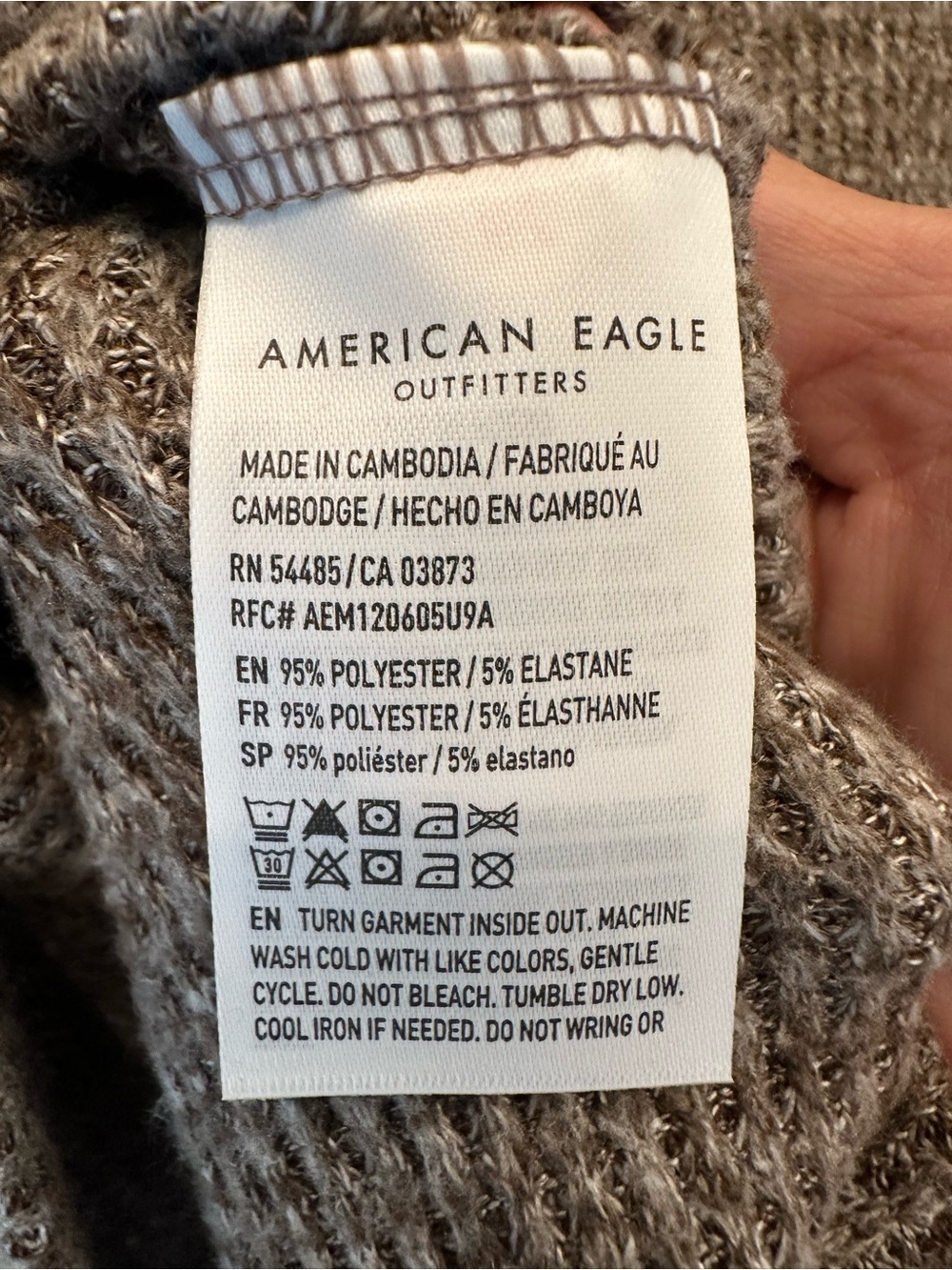 American Eagle Soft Knit Henley Long-Sleeve Top - Picture 3 of 7